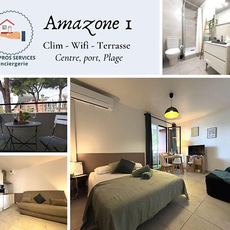 L'Amazone Studio Plein Centre Plages A 2Min Clim Wifi Sur Le Port - Top Prosconciergerie- La Grande-Motte Buitenkant foto
